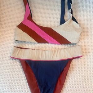 Colorful Striped Bikini Set